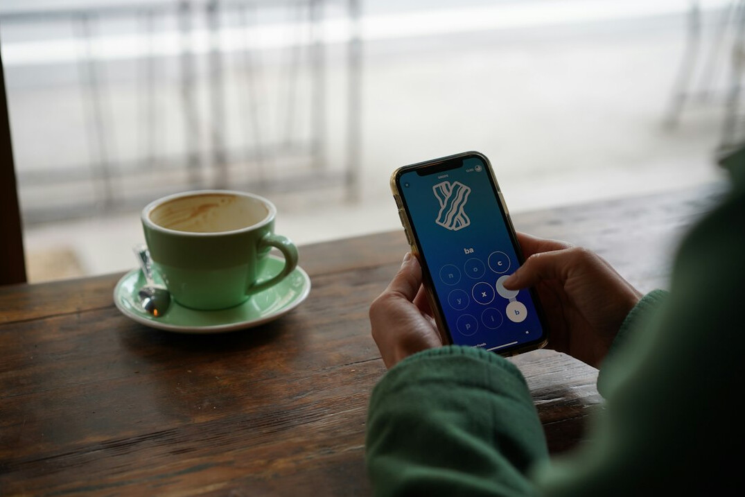 person using phone app