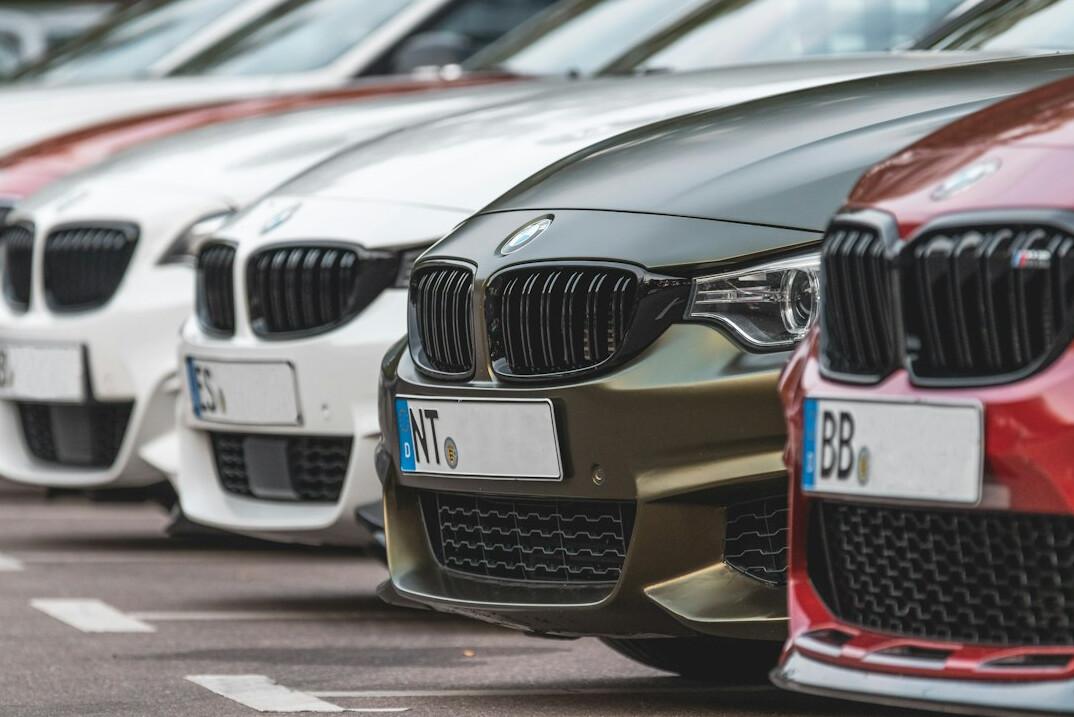 fleet of modern cars